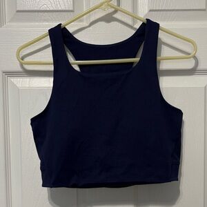 Women's Navy Blue Longline Sports Bra